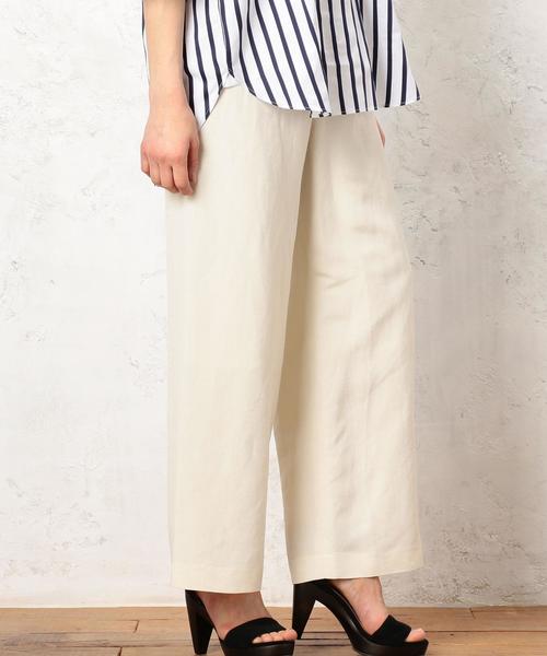 green label relaxing（グリーンレーベルリラクシング）の「KF LaPorte WIDE パンツ ◆（その他パンツ・レディース・オフホワイト/ベージュ・38/36）」の9枚目の写真