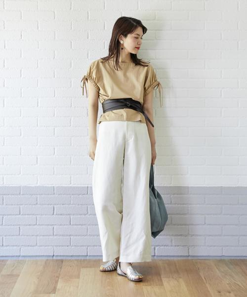 green label relaxing（グリーンレーベルリラクシング）の「KF LaPorte WIDE パンツ ◆（その他パンツ・レディース・オフホワイト/ベージュ・38/36）」の16枚目の写真