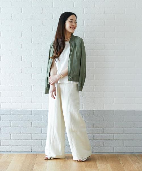 green label relaxing（グリーンレーベルリラクシング）の「KF LaPorte WIDE パンツ ◆（その他パンツ・レディース・オフホワイト/ベージュ・38/36）」の18枚目の写真