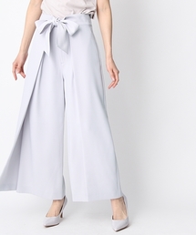 Andemiu | ウエストリボンフレアワイドパンツ757574(その他パンツ)