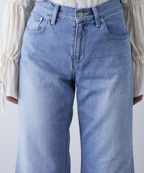 STUDIOUS（ステュディオス）の「インスリットワイドデニム（デニムパンツ・レディース・ブルー/サックスブルー・1/0）」の18枚目の写真
