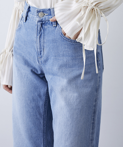STUDIOUS（ステュディオス）の「インスリットワイドデニム（デニムパンツ・レディース・ブルー/サックスブルー・1/0）」の19枚目の写真