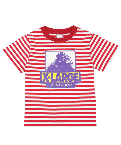 XLARGE KIDS(エクストララージキッズ)の「STRIPED S/S TEE “OG”(Tシャツ/カットソー・キッズ・ブラック/レッド・2T/4T/5T/6T)」の2枚目の写真