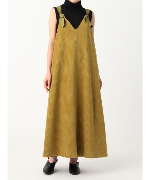 LAGUNAMOON（ラグナムーン）の「ベロアストライプキャミソールワンピース（ワンピース・レディース・ネイビー/ピンク/グリーン系その他・MEDIUM/SMALL）」の7枚目の写真