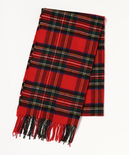 NATURAL BEAUTY BASIC（ナチュラルビューティーベーシック）の「ワイドトラディショナルチェックマフラー（ストール/ショール・レディース・ホワイト系その他/レッド/ネイビー・ﾌﾘ-）」の8枚目の写真