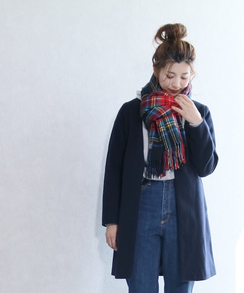 reca（レカ）の「ノーカラーチェスターコート（チェスターコート・レディース・ライトグレー/杢グレー/ブラック/ピンク系その他/キャメル/ネイビー/グレー系その他・M）」の21枚目の写真