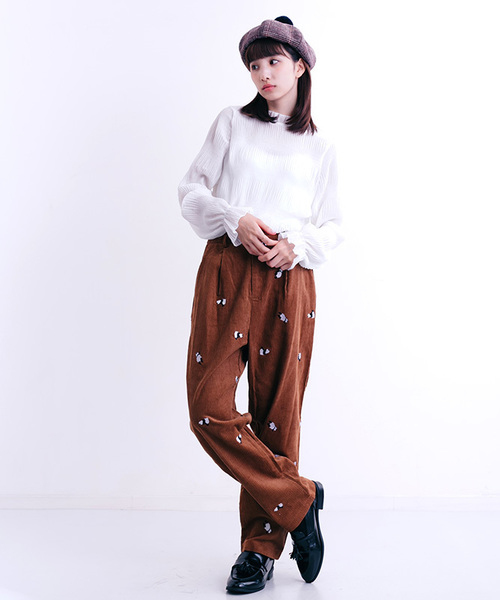 MERLOT（メルロー）の「うしろからパンダ刺繍パンツ2425（その他パンツ・レディース・ネイビー/キャメル・FREE）」の14枚目の写真