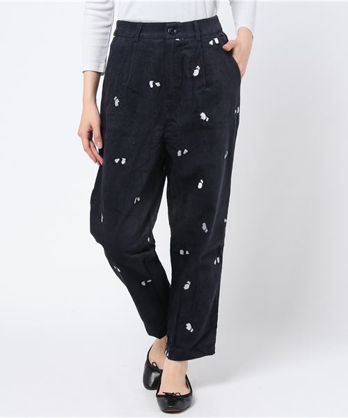 MERLOT（メルロー）の「うしろからパンダ刺繍パンツ2425（その他パンツ・レディース・ネイビー/キャメル・FREE）」の4枚目の写真