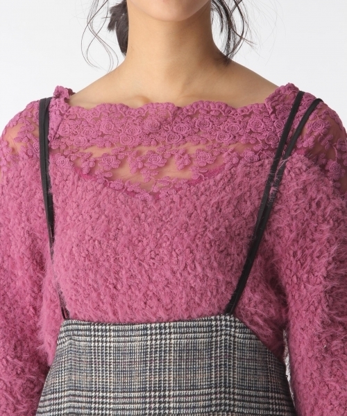 mysty woman(ミスティウーマン)の「【チェック柄/ヘリンボーン】サスペンダー付タイトスカート(スカート・レディース・グレー/ライトブラウン/モカ/マスタード・FREE)」の7枚目の写真