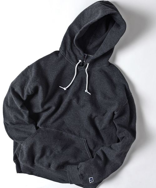Russell Athletic(ラッセルアスレティック)の「【WEB限定】RUSSELL ATHLETIC×SHIPS: 別注 スウェット パーカー (トレーナー)(パーカー・メンズ・ライトベージュ/ネイビー/グレー/チャコールグレー/パープル/エンジ/ブルー/キャメル/ブラック/ブラウン系その他/プラム/ピンク/オレンジ/ターコイズブルー/グリーン・LARGE/MEDIUM/SMALL)」の3枚目の写真