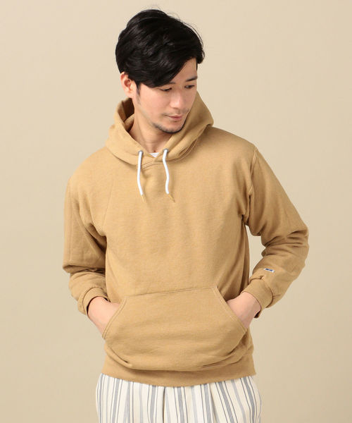 Russell Athletic(ラッセルアスレティック)の「【WEB限定】RUSSELL ATHLETIC×SHIPS: 別注 スウェット パーカー (トレーナー)(パーカー・メンズ・ライトベージュ/ネイビー/グレー/チャコールグレー/パープル/エンジ/ブルー/キャメル/ブラック/ブラウン系その他/プラム/ピンク/オレンジ/ターコイズブルー/グリーン・LARGE/MEDIUM/SMALL)」の18枚目の写真