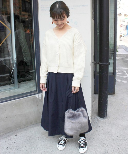 セール】カシミヤ混 畦ショートカーディガン◇（カーディガン/ボレロ