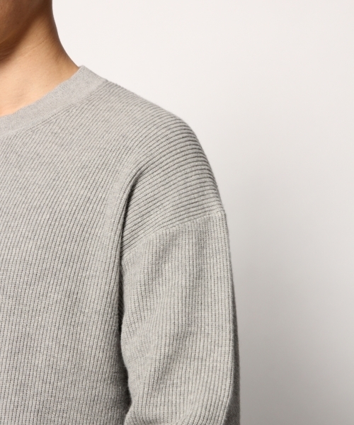 GLOBAL WORK（グローバルワーク）の「カシミアコンニットアゼクルー/779645（ニット/セーター・メンズ・ベージュ/ミント/ネイビー/グレー・LARGE/MEDIUM/SMALL/X-LARGE）」の12枚目の写真