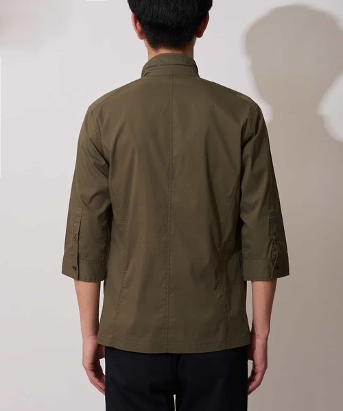 MK MICHEL KLEIN HOMME （エムケーミッシェルクランオム）の「七分ミリタリーシャツ ＜TC / タイプライター＞（ブルゾン・メンズ・ベージュ/ネイビー/カーキ・46/48/51）」の9枚目の写真