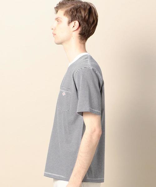 DANTON(ダントン)の「<DANTON(ダントン)> BORDER LOGO TEE/Tシャツ(Tシャツ/カットソー・メンズ・ライトグレー/ロイヤルブルー/ネイビー・40/38)」の11枚目の写真