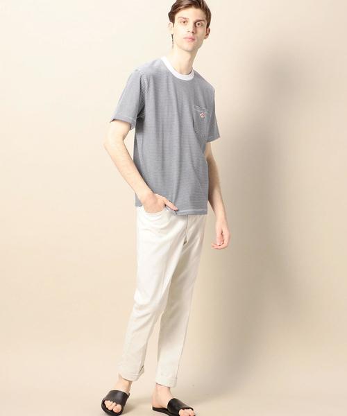 DANTON(ダントン)の「<DANTON(ダントン)> BORDER LOGO TEE/Tシャツ(Tシャツ/カットソー・メンズ・ライトグレー/ロイヤルブルー/ネイビー・40/38)」の10枚目の写真