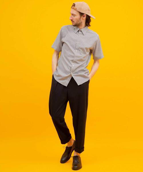 UNITED TOKYO（ユナイテッドトウキョウ）の「モンティブロードレギュラーカラーショートスリーブシャツ（シャツ/ブラウス・メンズ・ベージュ/カーキ/サックスブルー/ブラック/オフホワイト・1/2/4/3）」の15枚目の写真