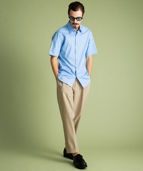 UNITED TOKYO（ユナイテッドトウキョウ）の「モンティブロードレギュラーカラーショートスリーブシャツ（シャツ/ブラウス・メンズ・ベージュ/カーキ/サックスブルー/ブラック/オフホワイト・1/2/4/3）」の17枚目の写真