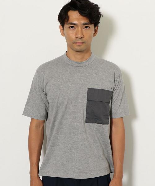 green label relaxing（グリーンレーベルリラクシング）の「CM ポケットコンビ クルーネック Tシャツ 半袖（Tシャツ/カットソー・メンズ・ホワイト/グレー/ネイビー・MEDIUM/SMALL/LARGE）」の13枚目の写真