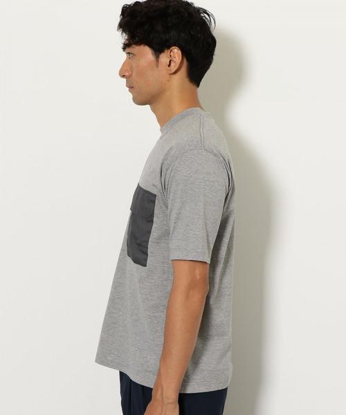 green label relaxing（グリーンレーベルリラクシング）の「CM ポケットコンビ クルーネック Tシャツ 半袖（Tシャツ/カットソー・メンズ・ホワイト/グレー/ネイビー・MEDIUM/SMALL/LARGE）」の12枚目の写真