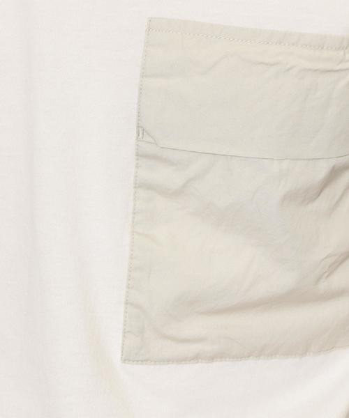 green label relaxing（グリーンレーベルリラクシング）の「CM ポケットコンビ クルーネック Tシャツ 半袖（Tシャツ/カットソー・メンズ・ホワイト/グレー/ネイビー・MEDIUM/SMALL/LARGE）」の8枚目の写真