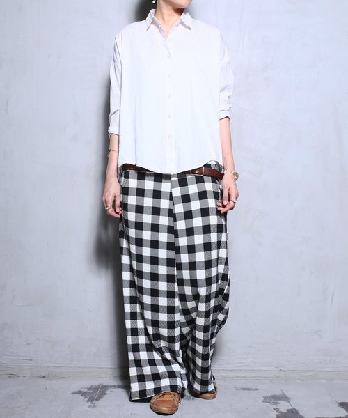 antiqua（アンティカ）の「【ZOZO限定】チェック柄サルエルパンツ（その他パンツ・レディース・ブラック・FREE）」の3枚目の写真