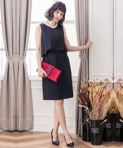 DRESS STAR(ドレス スター)の「バックスリットレースノースリーブワンピースパーティードレス(ドレス・レディース・グレー/ネイビー/ブラック・XXL/XL/L/M/S)」の4枚目の写真