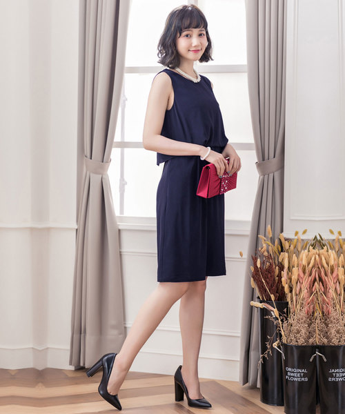 DRESS STAR(ドレス スター)の「バックスリットレースノースリーブワンピースパーティードレス(ドレス・レディース・グレー/ネイビー/ブラック・XXL/XL/L/M/S)」の5枚目の写真