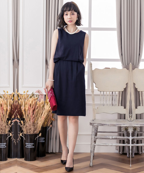 DRESS STAR(ドレス スター)の「バックスリットレースノースリーブワンピースパーティードレス(ドレス・レディース・グレー/ネイビー/ブラック・XXL/XL/L/M/S)」の14枚目の写真