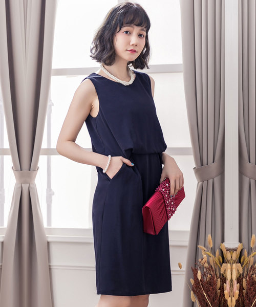 DRESS STAR(ドレス スター)の「バックスリットレースノースリーブワンピースパーティードレス(ドレス・レディース・グレー/ネイビー/ブラック・XXL/XL/L/M/S)」の12枚目の写真