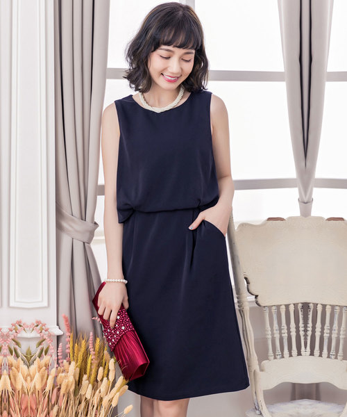 DRESS STAR(ドレス スター)の「バックスリットレースノースリーブワンピースパーティードレス(ドレス・レディース・グレー/ネイビー/ブラック・XXL/XL/L/M/S)」の9枚目の写真