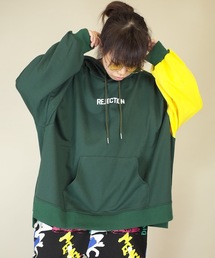 rovtski 【ビッグシルエット】裏毛 ﾌﾟﾘﾝﾄ　BIG PARKA F