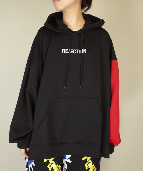 rovtski(ロフトスキー)の「rovtski 【ビッグシルエット】裏毛 プリント BIG PARKA F(パーカー・レディース・ホワイト/ブラック/グリーン・FREE)」の22枚目の写真