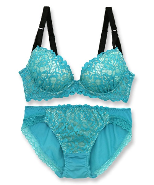 fran de lingerie(フランデランジェリー)の「ブラ&ショーツセット レース まんまる美胸 盛胸バストメイク franのレーシークィーン(ブラ&ショーツ・レディース・ブラック/ブルーグリーン/ワイン/ホワイト/ローズ/ネイビー/サックスブルー/ミント/レッド/ブルー/オレンジ/クリアブラック/グレー/ターコイズブルー/ラベンダー/レッド系その他/イエロー/ブルーパープル/ライトピンク/オレンジ系その他6/グリーン/ベージュ/カーキ/チャコールグレー/ボルドー/パープル/ピンク/バイオレット/ワインレッド/ブルー系その他3/ブルー系その他4/パープル系その他2/レッド系その他2・B65/B70/C70/D70/B75/C65/C75/D65/D75/E65/E70/E75/F65/F70/F75/G65/G70/G75/E80/G80/F80/D80/A65/A70/A75)」の13枚目の写真