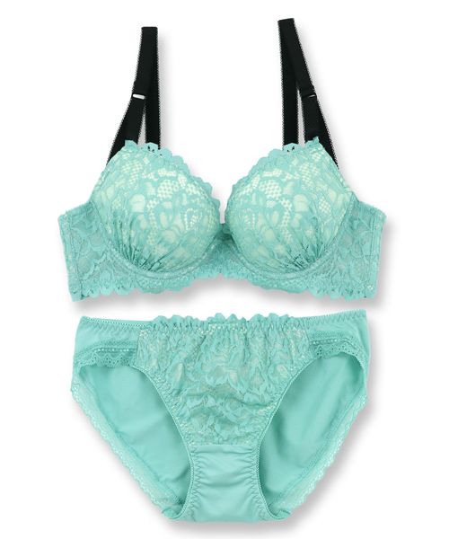 fran de lingerie(フランデランジェリー)の「ブラ&ショーツセット レース まんまる美胸 盛胸バストメイク franのレーシークィーン(ブラ&ショーツ・レディース・ブラック/ブルーグリーン/ワイン/ホワイト/ローズ/ネイビー/サックスブルー/ミント/レッド/ブルー/オレンジ/クリアブラック/グレー/ターコイズブルー/ラベンダー/レッド系その他/イエロー/ブルーパープル/ライトピンク/オレンジ系その他6/グリーン/ベージュ/カーキ/チャコールグレー/ボルドー/パープル/ピンク/バイオレット/ワインレッド/ブルー系その他3/ブルー系その他4/パープル系その他2/レッド系その他2・B65/B70/C70/D70/B75/C65/C75/D65/D75/E65/E70/E75/F65/F70/F75/G65/G70/G75/E80/G80/F80/D80/A65/A70/A75)」の10枚目の写真