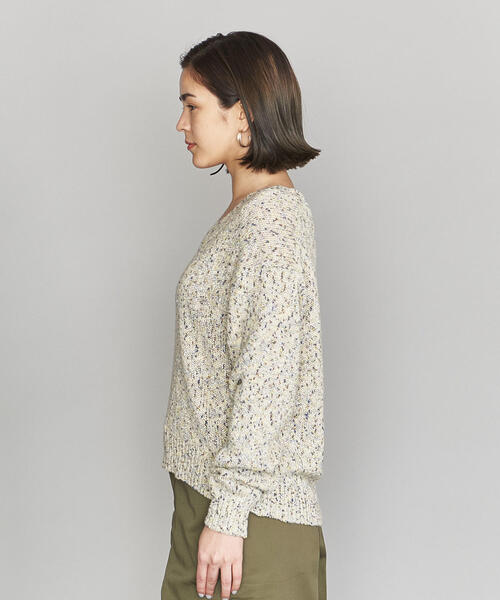 BEAUTY&YOUTH UNITED ARROWS（ビューティーアンドユースユナイテッドアローズ）の「BY コットンカラーミックスラメショートニットプルオーバー о（ニット/セーター・レディース・オフホワイト/オレンジ・FREE）」の8枚目の写真
