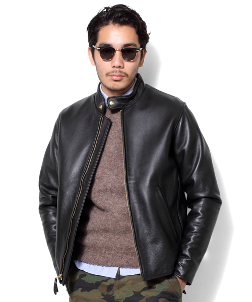 BEAMS PLUS(ビームスプラス)の「BEAMS PLUS / レザージャケット(TETSU)(ブルゾン・メンズ・ブラック/ダークブラウン・SMALL/MEDIUM/LARGE)」の7枚目の写真
