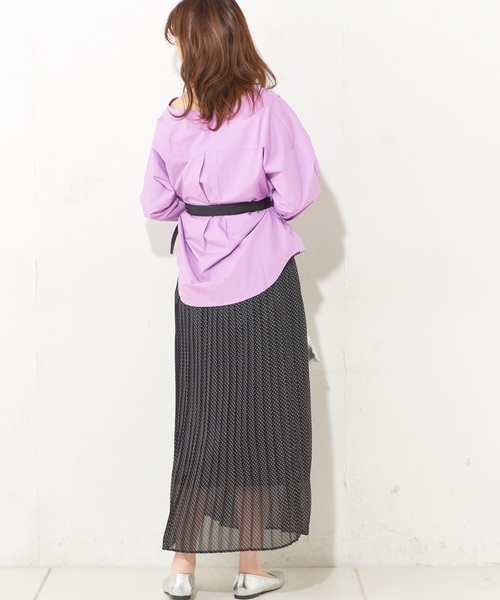 natural couture(ナチュラルクチュール)の「柄アソートロングプリーツスカート(スカート・レディース・ホワイト系その他/ブラック系その他/グリーン系その他/オレンジ系その他/ドット・FREE)」の8枚目の写真