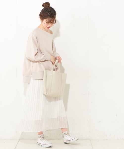 natural couture(ナチュラルクチュール)の「柄アソートロングプリーツスカート(スカート・レディース・ホワイト系その他/ブラック系その他/グリーン系その他/オレンジ系その他/ドット・FREE)」の12枚目の写真