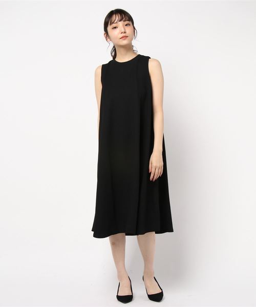 KOBE LETTUCE（コウベレタス）の「サーマル素材ノースリーブカットフレアワンピース（ワンピース・レディース・オフホワイト/ベージュ/ピンク/オレンジ/カーキ/ブラウン/ブラック・FREE）」の11枚目の写真