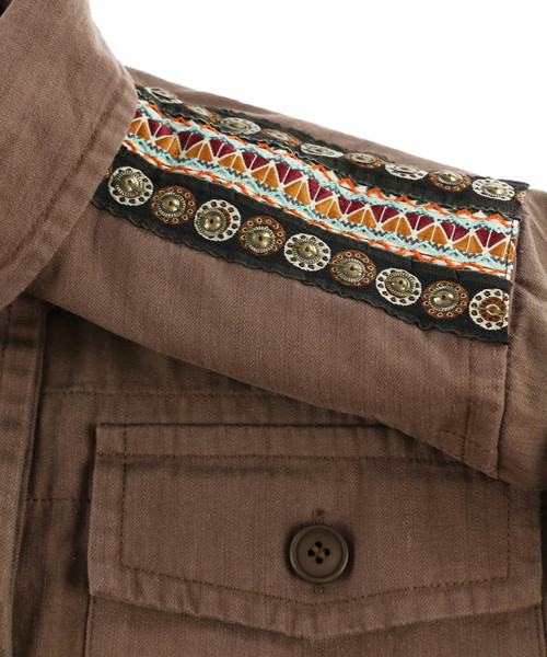 ALEXIA STAM（アリシアスタン）の「Embellished Military Shirt Jacket/エンブロイダリーミリタリー