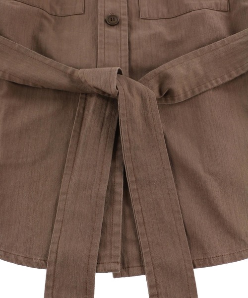 ALEXIA STAM（アリシアスタン）の「Embellished Military Shirt Jacket/エンブロイダリーミリタリーシャツジャケット（ミリタリージャケット・レディース・ベージュ/ブラウン/オリーブ・FREE）」の10枚目の写真