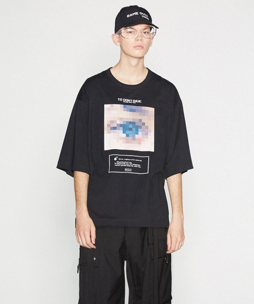 SHAREEF（シャリーフ）の「"DOT EYE" S/S BIG-T（Tシャツ/カットソー・メンズ・ライトグレー/ブラック/レッド/ターコイズブルー/ホワイト・1/2/3）」の3枚目の写真