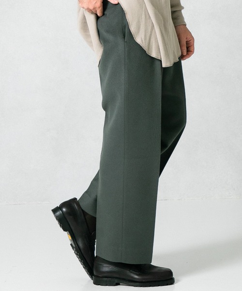 UNITED TOKYO（ユナイテッドトウキョウ）の「ビーバーワイドパンツ（スラックス・メンズ・ネイビー/カーキ・1/2/3）」の6枚目の写真