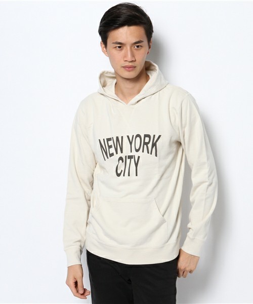 WEGO（ウィゴー）の「WEGO/シリコン加工プリントパーカー（パーカー・メンズ・オフホワイト/サックスブルー・LARGE/MEDIUM）」の11枚目の写真