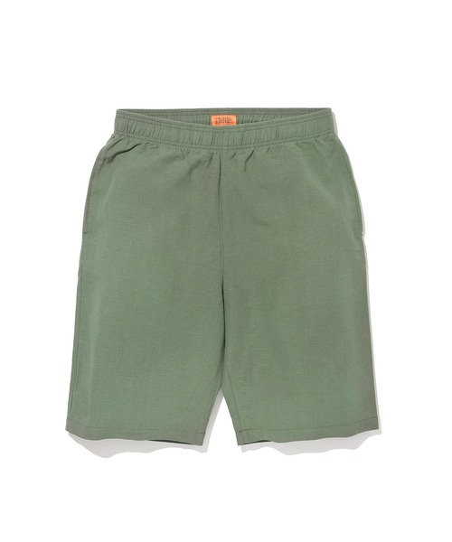 UNIVERSAL OVERALL(ユニバーサルオーバーオール)の「UNIVERSAL OVERALL × JACK & MARIE 【別注】LINEN MIX CHEF SHORTS (ユニバーサルオーバーオール ジャックアンドマリー リネンMIXシェフショーツ)(2colors)(ショーツ サンドベージュ オリーブドラブ)(その他パンツ・メンズ・サンドベージュ/オリーブドラブ・S/M/L)」の4枚目の写真