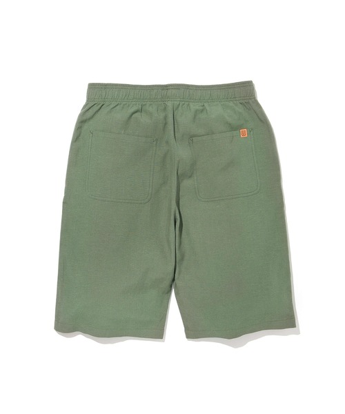 UNIVERSAL OVERALL(ユニバーサルオーバーオール)の「UNIVERSAL OVERALL × JACK & MARIE 【別注】LINEN MIX CHEF SHORTS (ユニバーサルオーバーオール ジャックアンドマリー リネンMIXシェフショーツ)(2colors)(ショーツ サンドベージュ オリーブドラブ)(その他パンツ・メンズ・サンドベージュ/オリーブドラブ・S/M/L)」の5枚目の写真