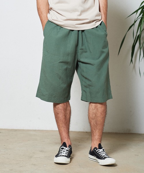UNIVERSAL OVERALL(ユニバーサルオーバーオール)の「UNIVERSAL OVERALL × JACK & MARIE 【別注】LINEN MIX CHEF SHORTS (ユニバーサルオーバーオール ジャックアンドマリー リネンMIXシェフショーツ)(2colors)(ショーツ サンドベージュ オリーブドラブ)(その他パンツ・メンズ・サンドベージュ/オリーブドラブ・S/M/L)」の13枚目の写真