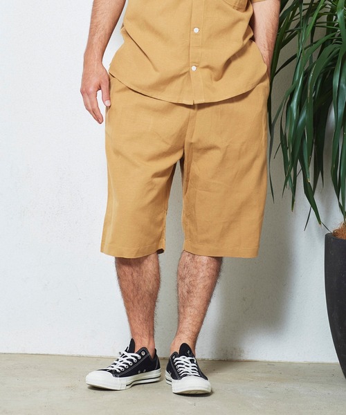 UNIVERSAL OVERALL(ユニバーサルオーバーオール)の「UNIVERSAL OVERALL × JACK & MARIE 【別注】LINEN MIX CHEF SHORTS (ユニバーサルオーバーオール ジャックアンドマリー リネンMIXシェフショーツ)(2colors)(ショーツ サンドベージュ オリーブドラブ)(その他パンツ・メンズ・サンドベージュ/オリーブドラブ・S/M/L)」の10枚目の写真