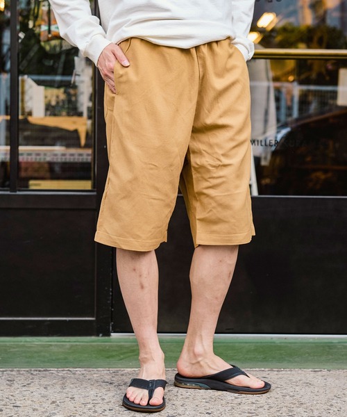 UNIVERSAL OVERALL(ユニバーサルオーバーオール)の「UNIVERSAL OVERALL × JACK & MARIE 【別注】LINEN MIX CHEF SHORTS (ユニバーサルオーバーオール ジャックアンドマリー リネンMIXシェフショーツ)(2colors)(ショーツ サンドベージュ オリーブドラブ)(その他パンツ・メンズ・サンドベージュ/オリーブドラブ・S/M/L)」の16枚目の写真